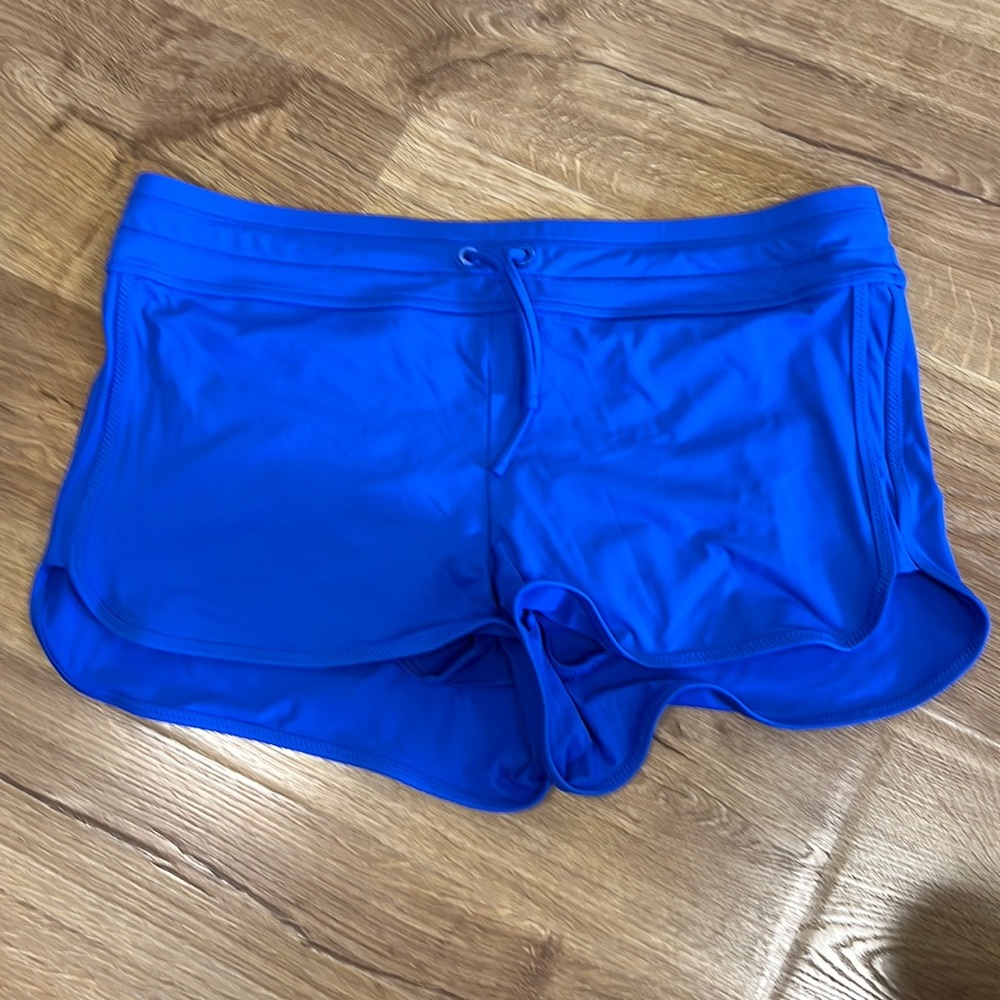 Athleta Swim Short in Blue Size Medium
